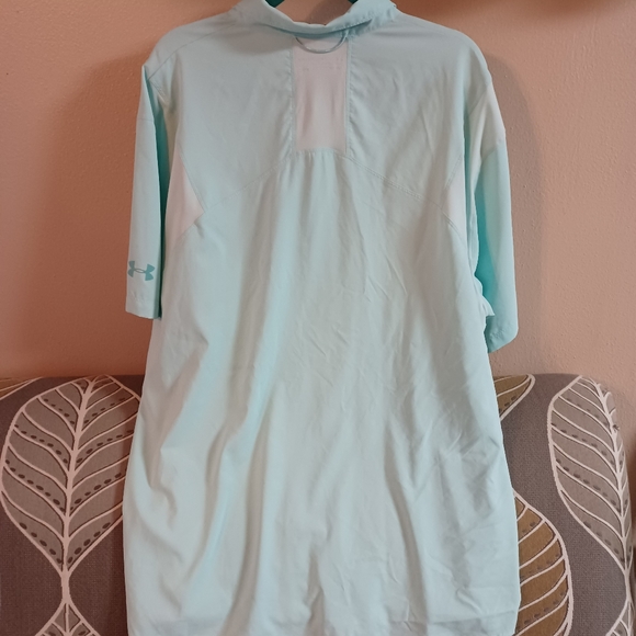 Under Armour Men's 3XL Tide Chaser 2.0 Fish Short Sleeve Aqua UPF 30+ Shirt - Picture 16 of 16